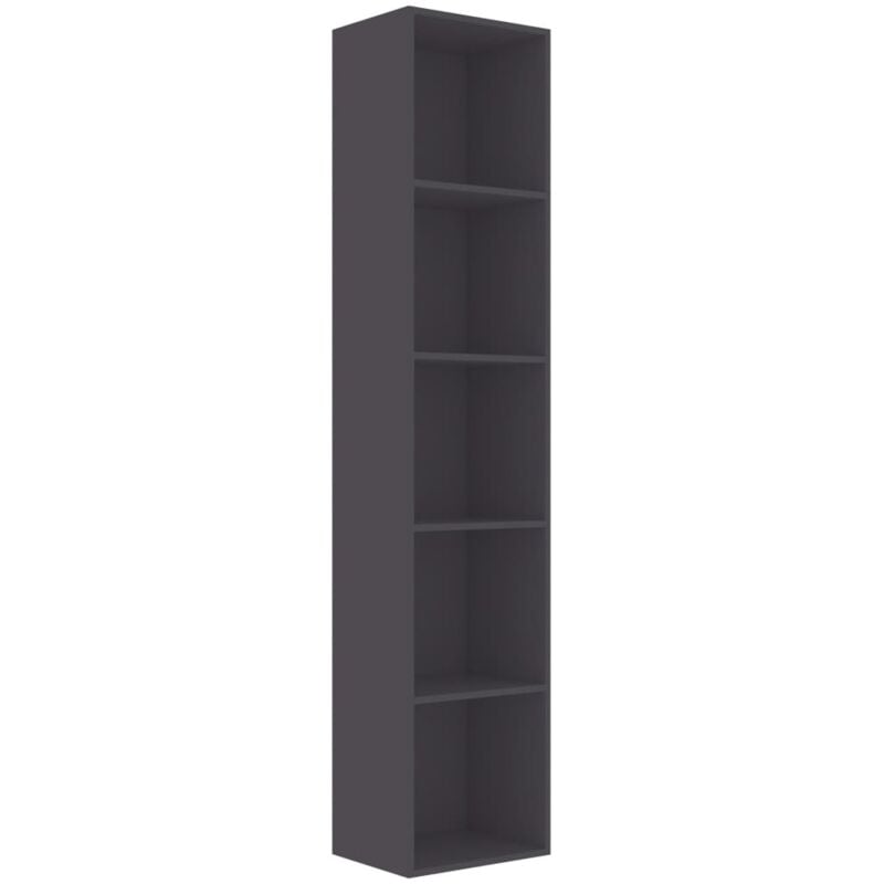 

vidaXL Estantería de Aglomerado Gris 40x30x189 cm - Gris
