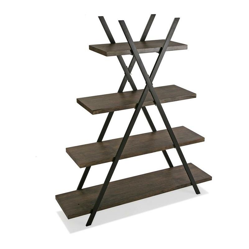 

Jules Estantería de Pared de Estilo Industrial Biblioteca, 138x33x120cm - Marrón - Versa