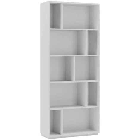 Estanteria 5 alturas modelo 545 acabado blanco. 191 cm(alto), 80 cm(ancho), 32 cm(fondo).