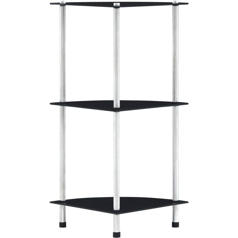 

vidaXL Estantería Vidrio Templado Negro 30x30x67 cm - Negro