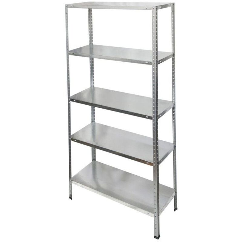 Rayonnage en acier galvanisé avec 5 étagères 150x75x30 cm. Tablettes réglables. Poids maximum 150 Kg. - Oryx Rayonnage en acier galvanisé avec 5 étagères 150x75x30 cm. Tablettes réglables. Poids maximum 150 Kg. - Oryx