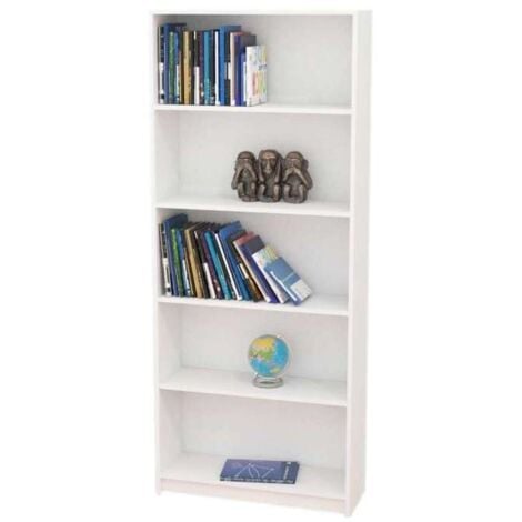 Estantería alta Neptuno con baldas en blanco. 180 cm(alto)75 cm(ancho)25 cm(fondo). .