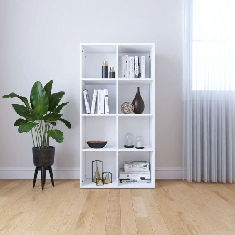 

Estantería/Aparador aglomerado blanco 66x30x130 cm