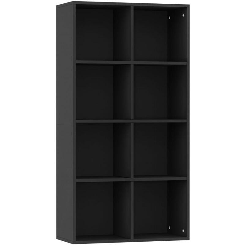 

vidaXL Estantería/Aparador Aglomerado 66x30x130 cm Negro - Negro