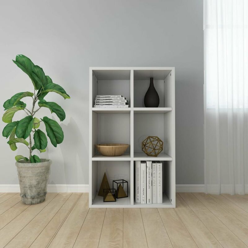 

Estanteria/Aparador aglomerado blanco brillante 66x30x97,8 cm