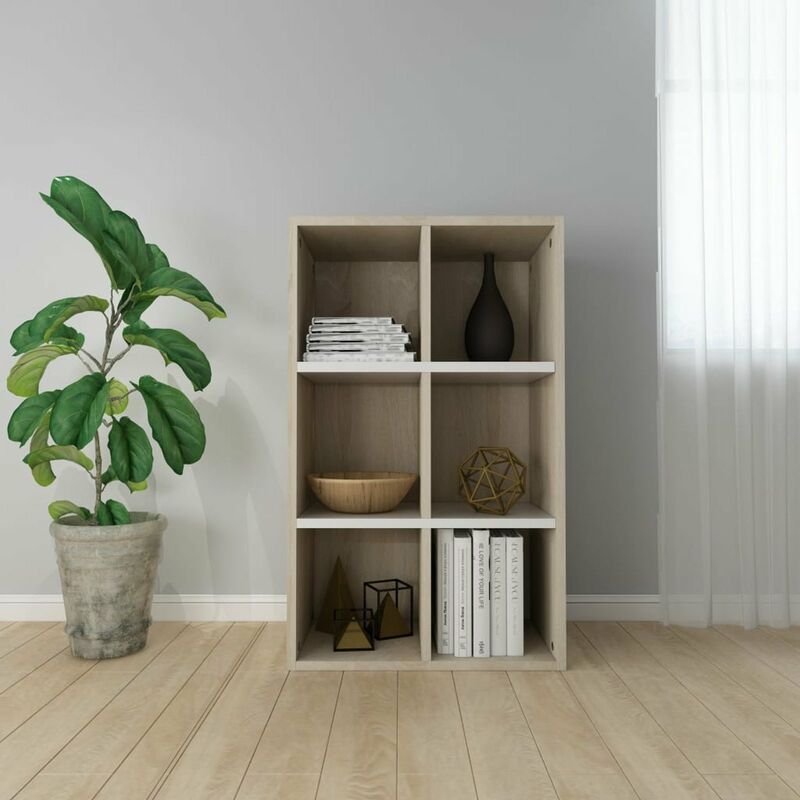 

Estanteria/Aparador aglomerado blanco roble Sonoma 66x30x97,8cm