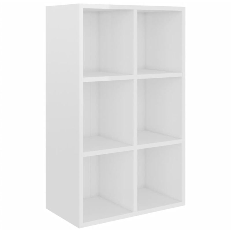 

vidaXL Estantería/Aparador de Aglomerado 66x30x97,8 cm Blanco Brillante - Blanco