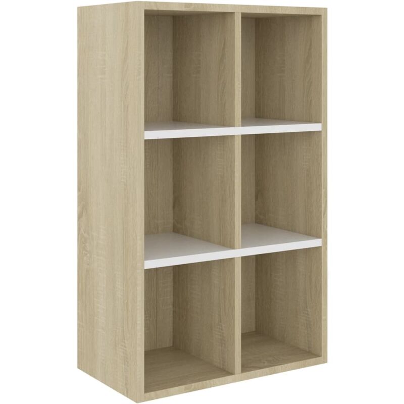 

vidaXL Estantería/Aparador de Aglomerado 66x30x97,8 cm Blanco Roble Sonoma - Multicolor