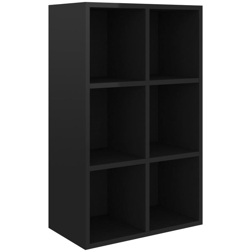 

vidaXL Estantería/Aparador de Aglomerado 66x30x97,8 cm Negro Brillante - Negro