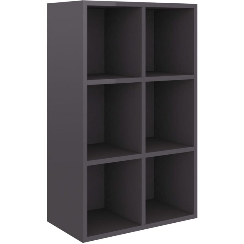 

vidaXL Estantería/Aparador de Aglomerado 66x30x97,8 cm Gris Brillante - Gris