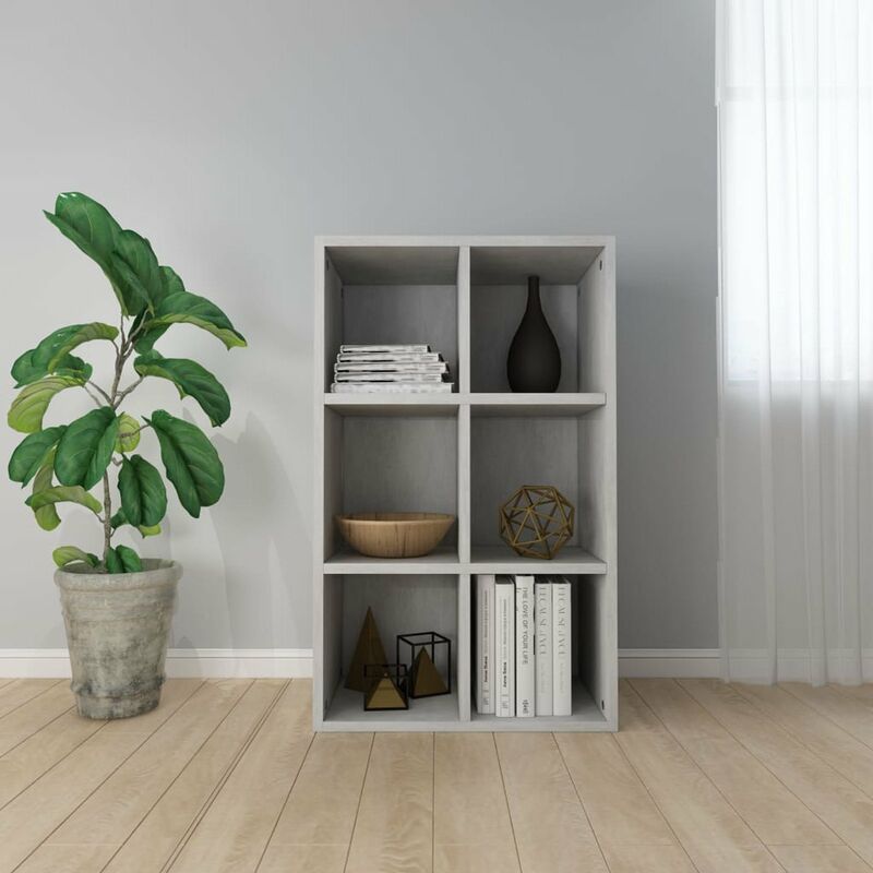 

Estanteria/Aparador de aglomerado gris hormigon 66x30x97,8 cm