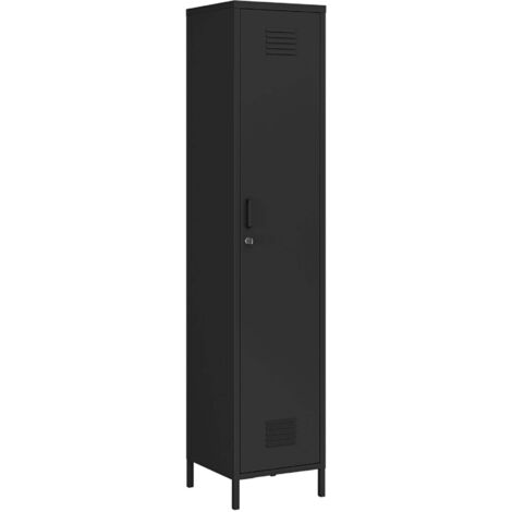 Estantería/armario de almacenamiento 180 x 38 x 38 cm acero negro mate 030008914