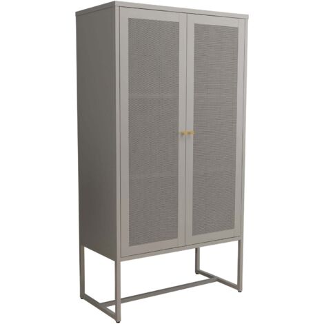 Estantería/armario de almacenamiento de acero 150 x 80 x 40 cm gris 030008918