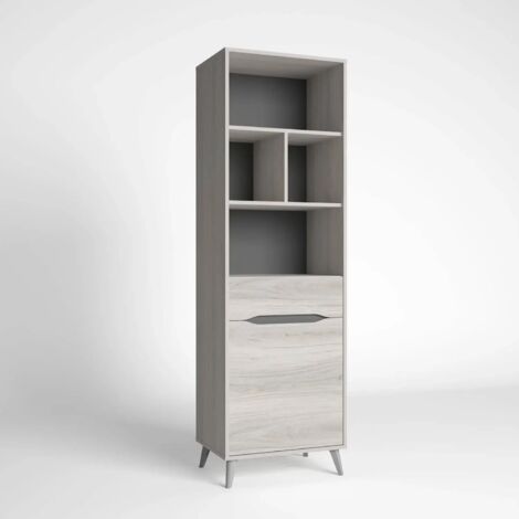 VMO HOME Estanteria Atenea salón Comedor Estilo Moderno Color Shamal Pizarra habitacion 185x58x40