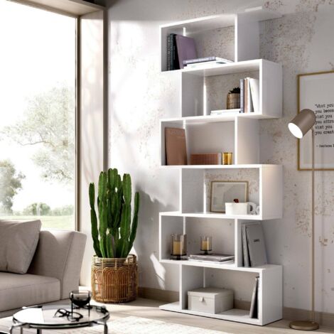 Estantería - Biblioteca Blanco Brillante 25x80x190h cm