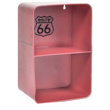Estanteria bristol metal rojo rectangular 2 estantes cm20x15h30