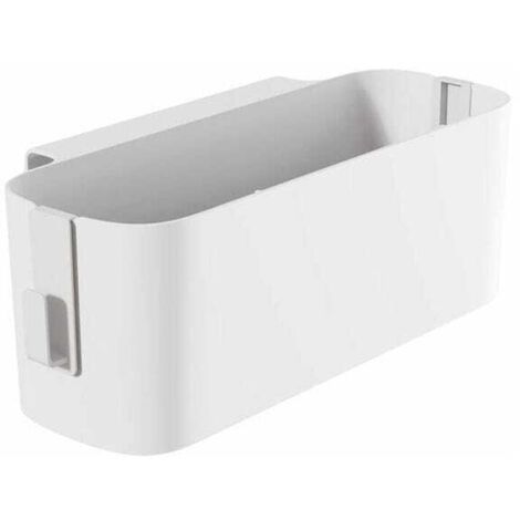 Estantería colgante de almacenamiento para mesita de noche, cesta organizadora para cama con 2 ganchos, estantes para cuna, suministros de apoyo para dormitorio, blanco