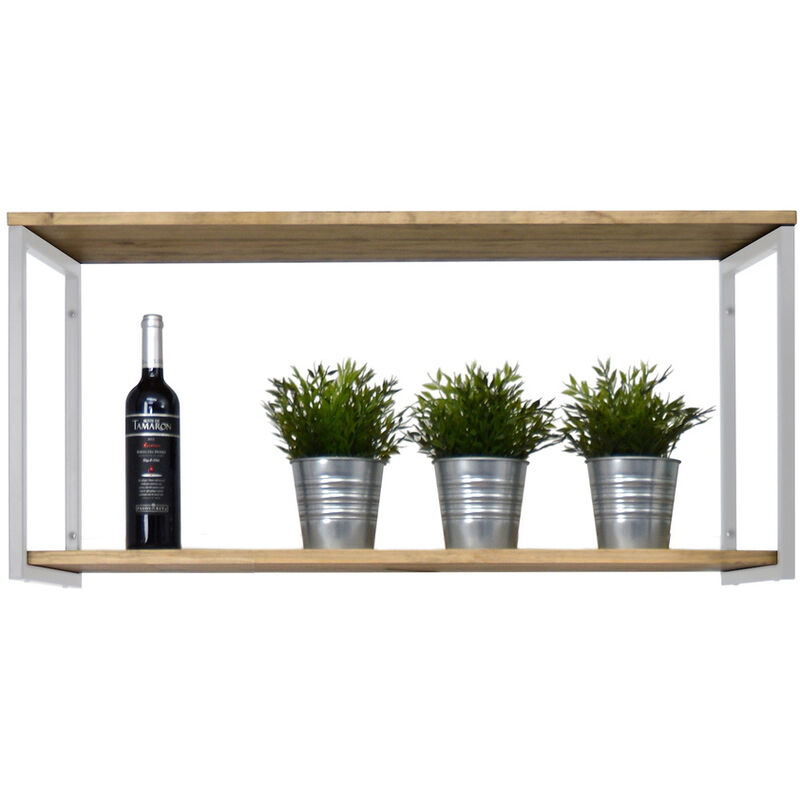 

Estantería colgante Icub Industrial Vintage – 30x100x48 cm. Blanco