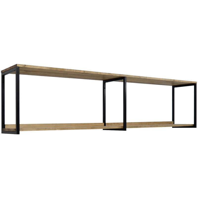 

Estantería colgante Icub Industrial Vintage – 30x160x47 cm. Negro.