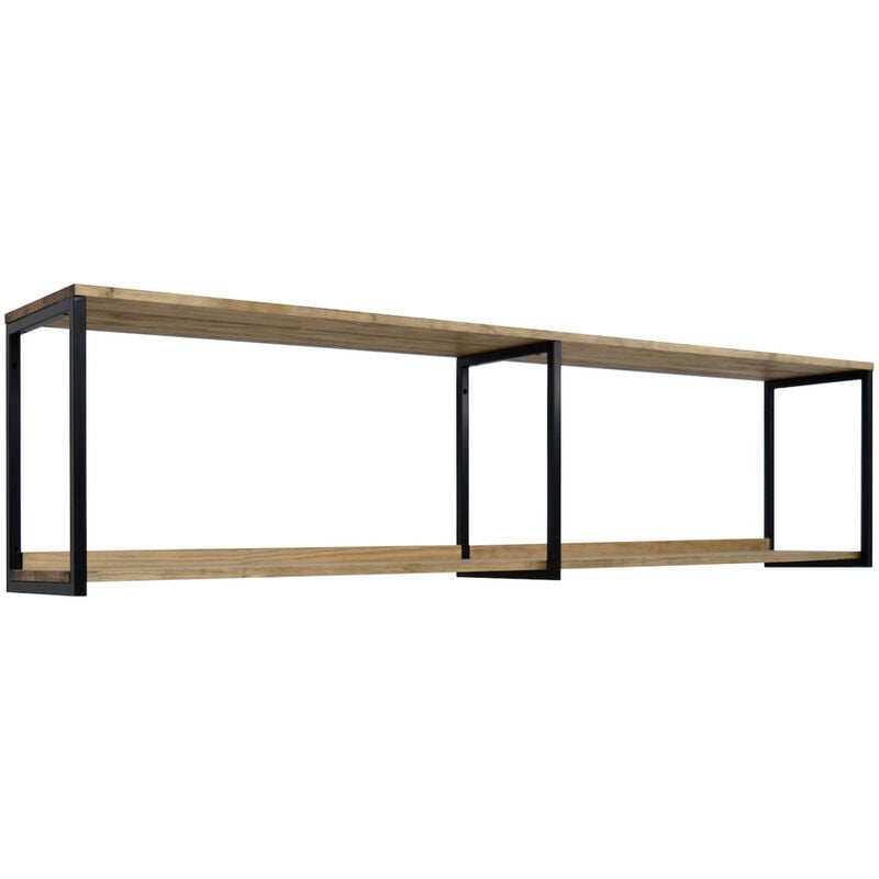 

Estantería colgante Icub Industrial Vintage – 30x198x47 cm. Negro.