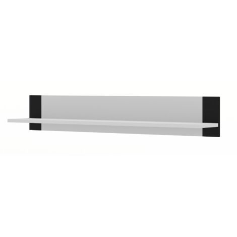 Estantería colgante MONDI 125 cm blanco mate / negro mate