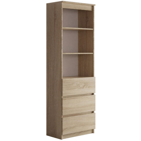 AUTRES Roble Sonoma, Con cajones, Aglomerado laminado, 180x60x35cm