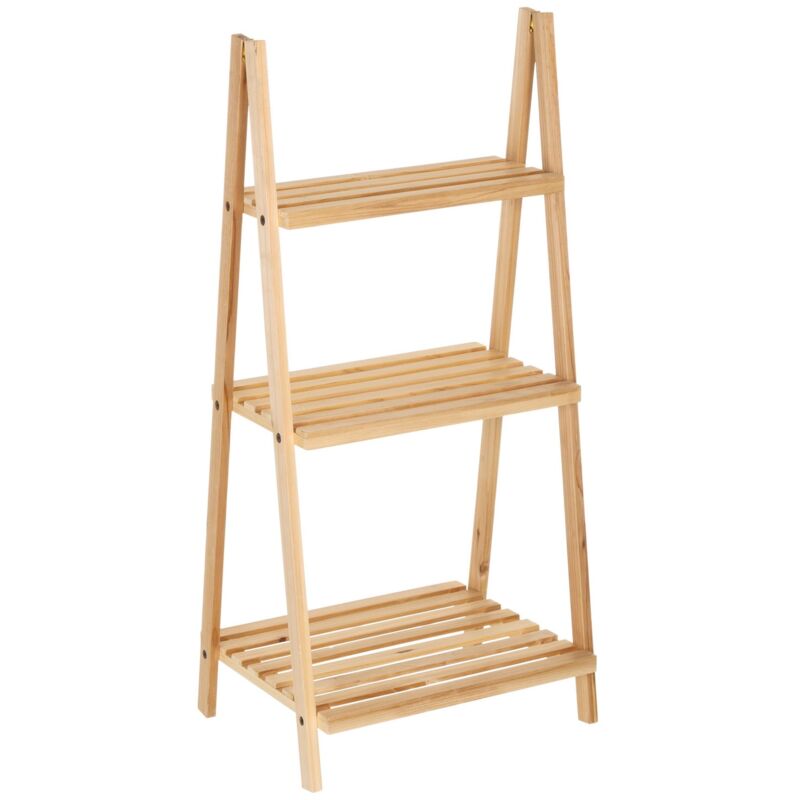 

Lolahome - Estantería con 3 baldas de madera marrón de 42x34x91 cm
