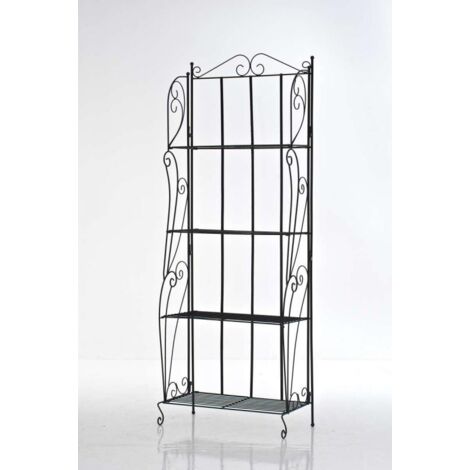 Estantería con 4 espacios de almacenamiento 160x60 cm en metal negro 100003977