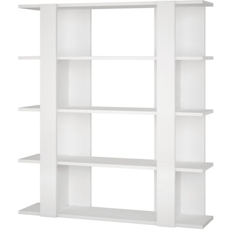 Estantería con 4 huecos. Color Blanco. (Alto 122 cm/Ancho 110 cm/Fondo 29 cm)
