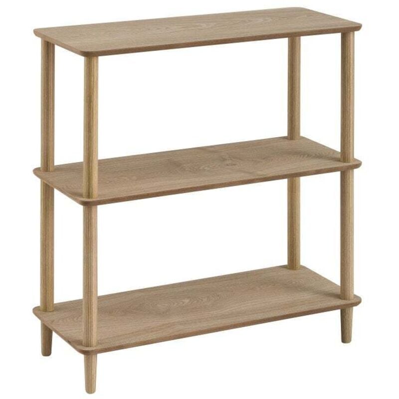 

Lolahome - Estantería con 3 baldas de pino natural beige nórdica de 82x34x80 cm