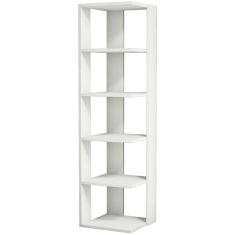 Estantería Corner blanca 41,8x41,8x160,8 cm Homemania - Blanco