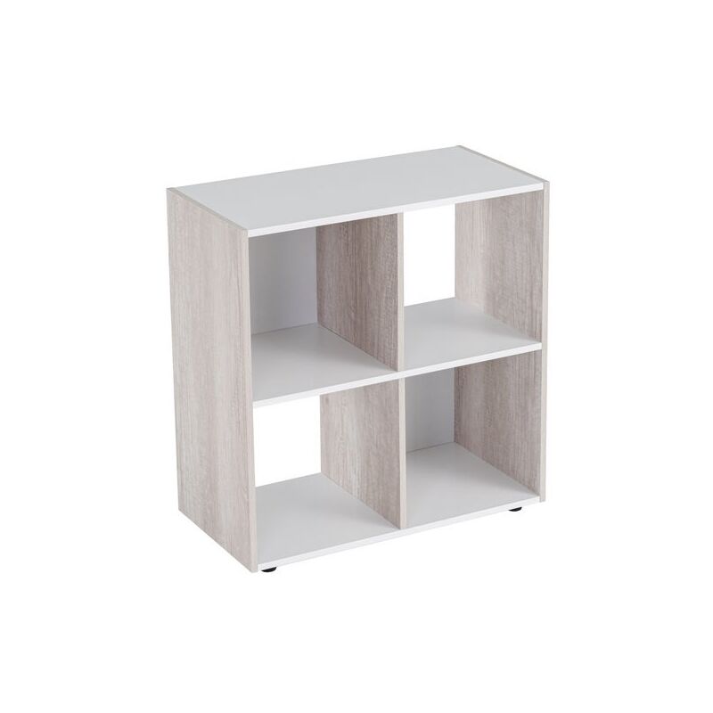 

Lolahome - Estantería cubo de madera MDF blanca contemporánea, de 60x29x62 cm