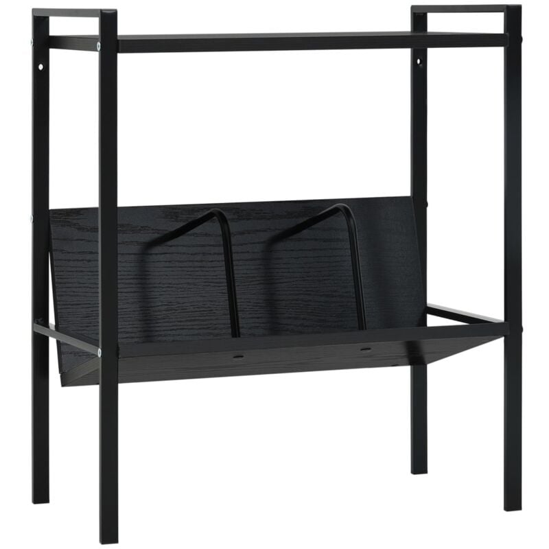 

vidaXL Estantería de 2 Niveles de Aglomerado 52x28x59 cm Negro - Negro