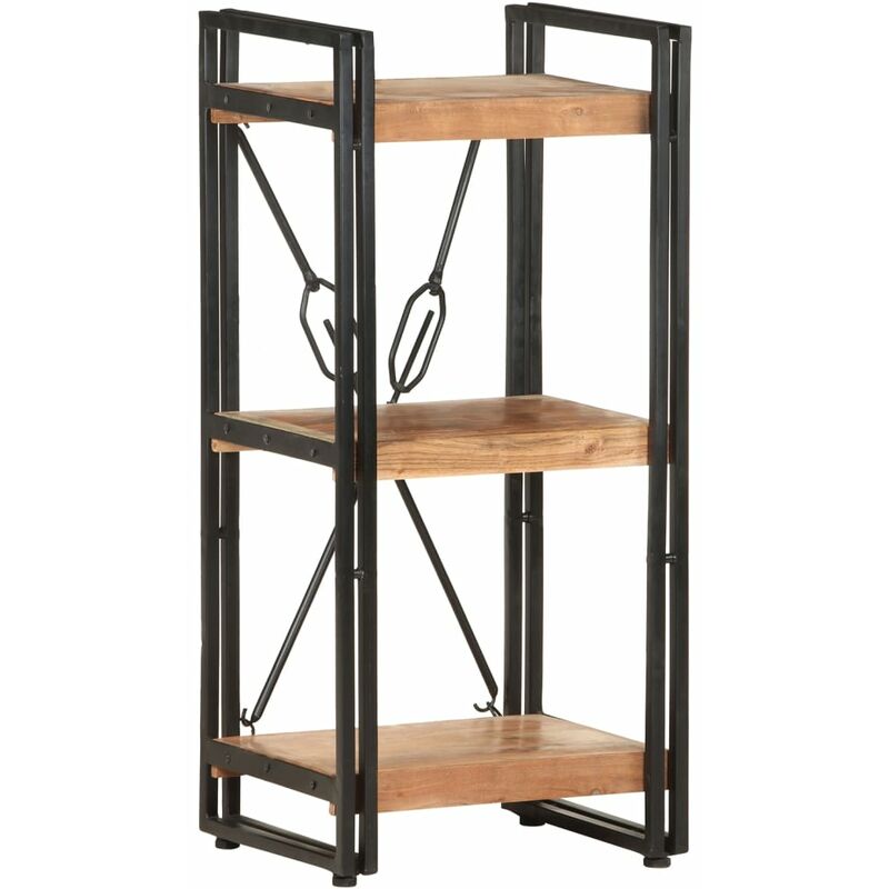 

Estantería de 3 niveles de madera maciza de acacia 40x30x80 cm