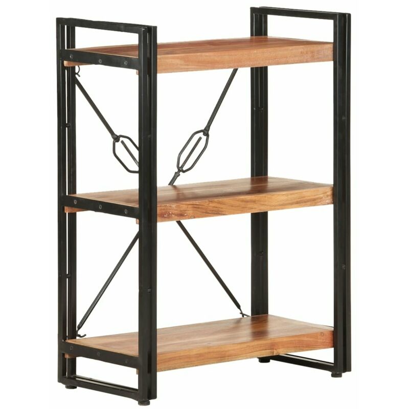 

Estanteria de 3 niveles de madera maciza de acacia 60x30x80 cm