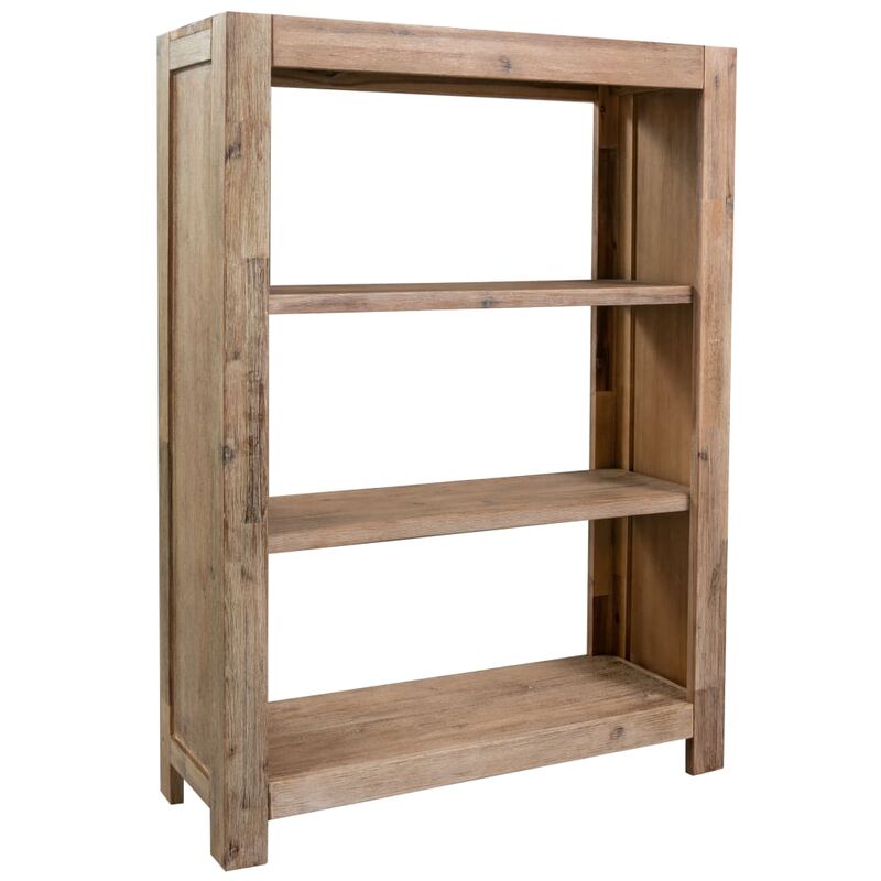 

Estantería de 3 niveles de madera maciza de acacia 80x30x110 cm