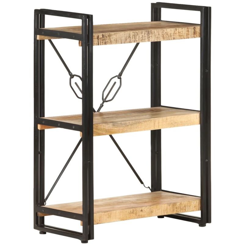 

Estantería de 3 niveles de madera maciza de mango 60x30x80 cm