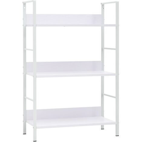 Estantería de 3 niveles madera ingeniería blanco 60x27,6x90,5cm vidaXL