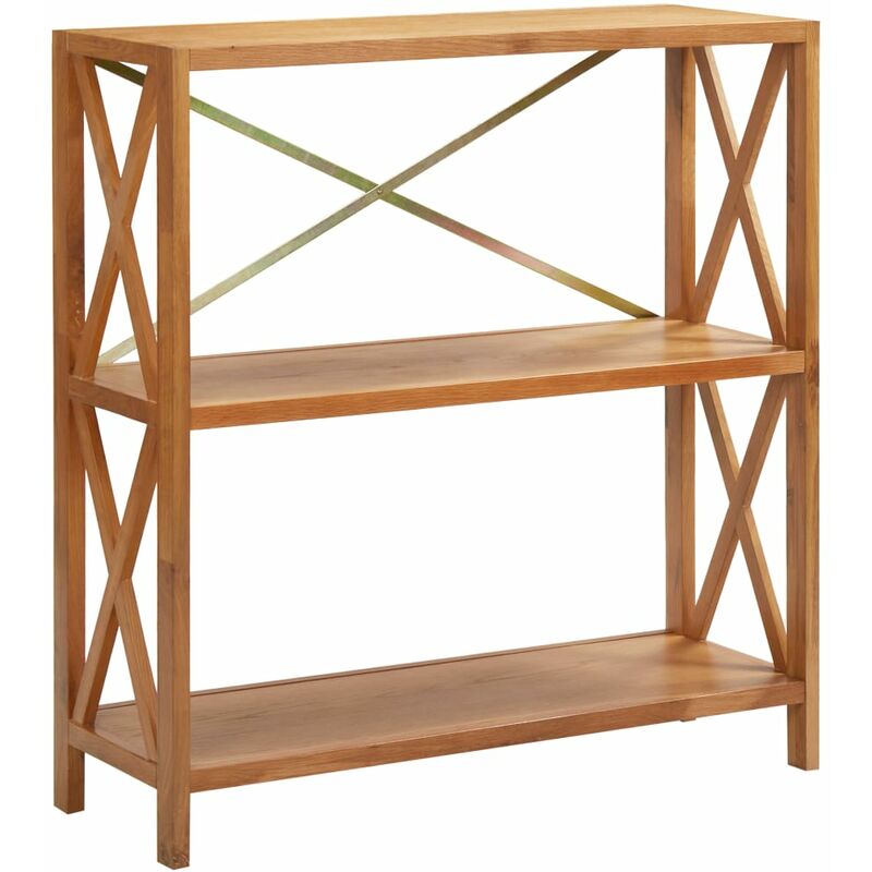 

Estantería de 3 niveles madera maciza de roble 80x30x87 cm