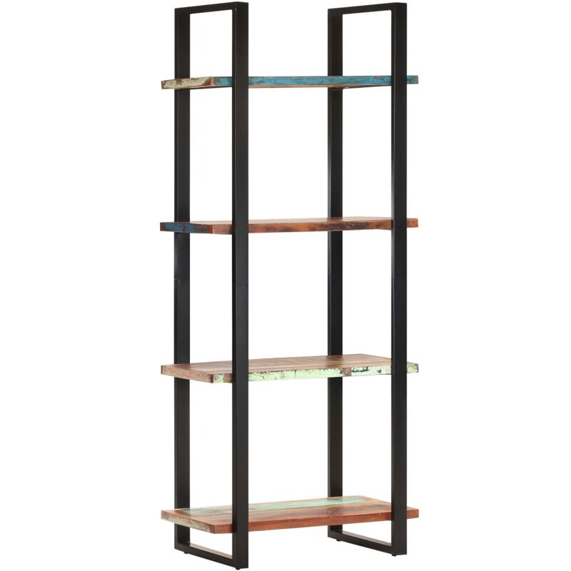 

vidaXL Estantería de 4 Niveles Madera Maciza Reciclada 80x40x180 cm - Multicolor