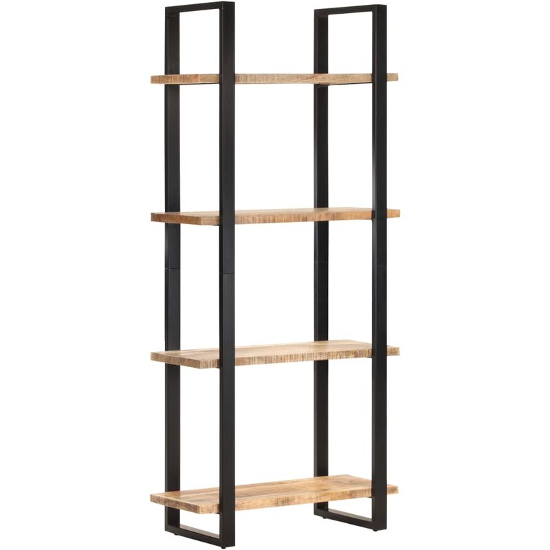 

Estantería de 4 niveles madera de mango rugosa 80x40x180 cm