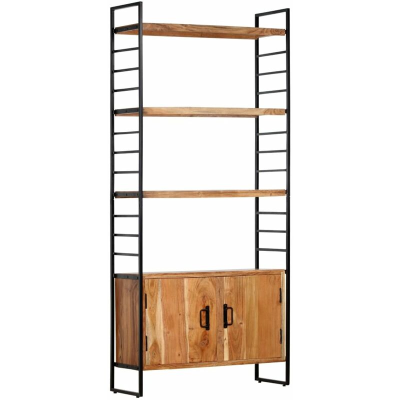 

Estanteria de 4 niveles madera maciza de acacia 80x30x180 cm