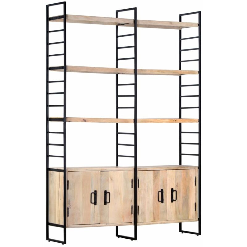 

Estanteria de 4 niveles madera maciza de mango 124x30x180 cm