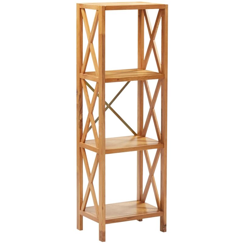 

Estantería de 4 niveles madera maciza de roble 40x30x125 cm
