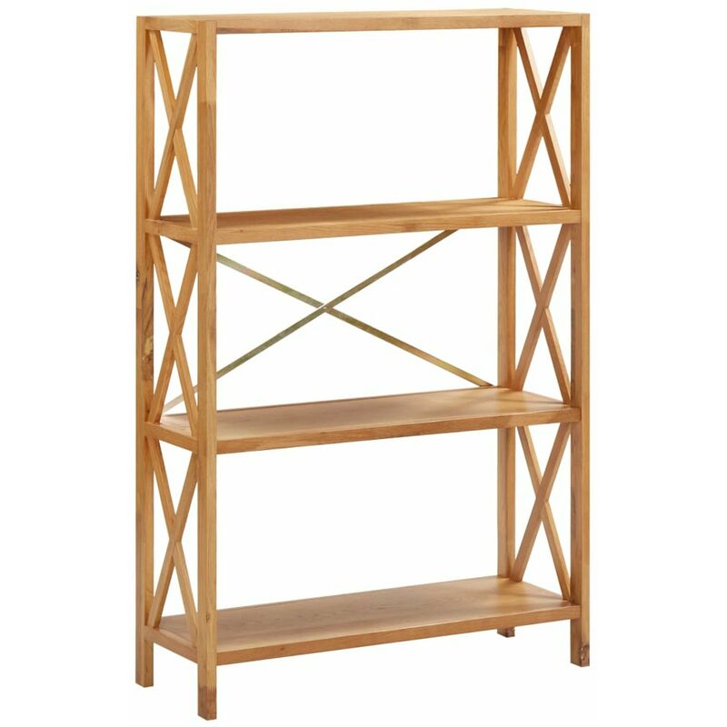 

Estanteria de 4 niveles madera maciza de roble 80x30x125 cm