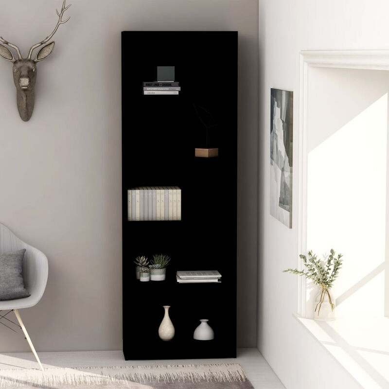 

Estanteria de 5 niveles de aglomerado negro 60x24x175 cm