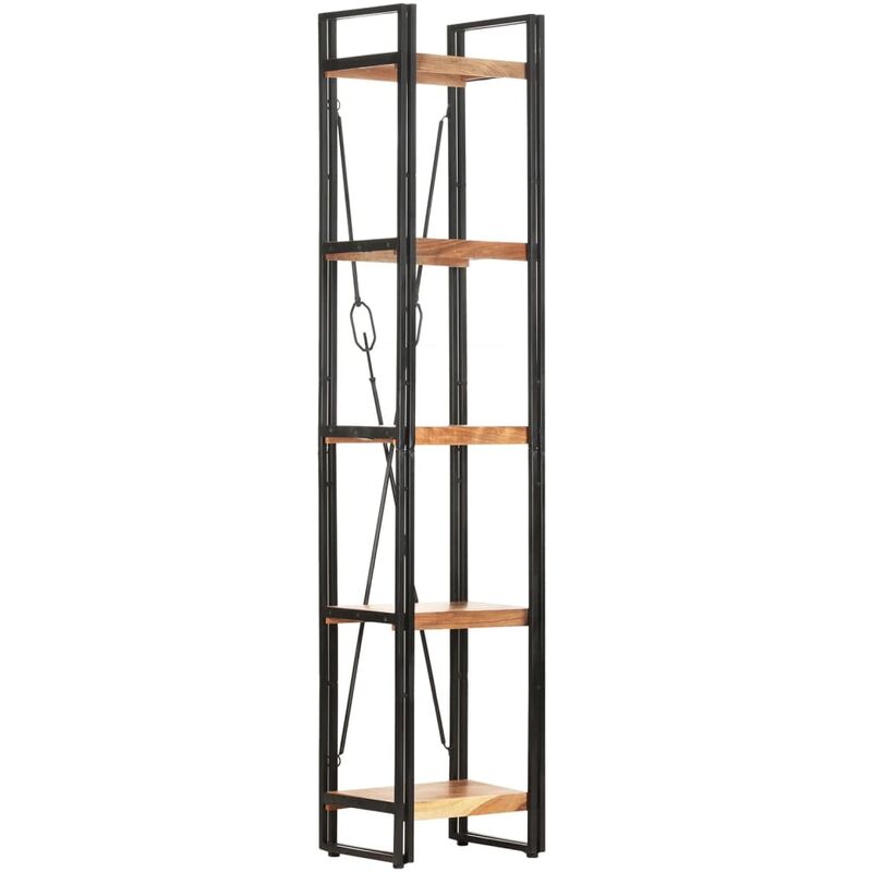 

Estantería de 5 niveles madera maciza de acacia 40x30x180 cm