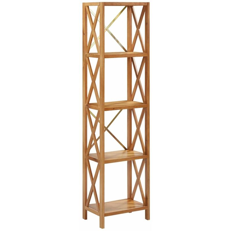

Happyshopping - Estanteria de 5 niveles madera maciza de roble 40x30x163,5 cm