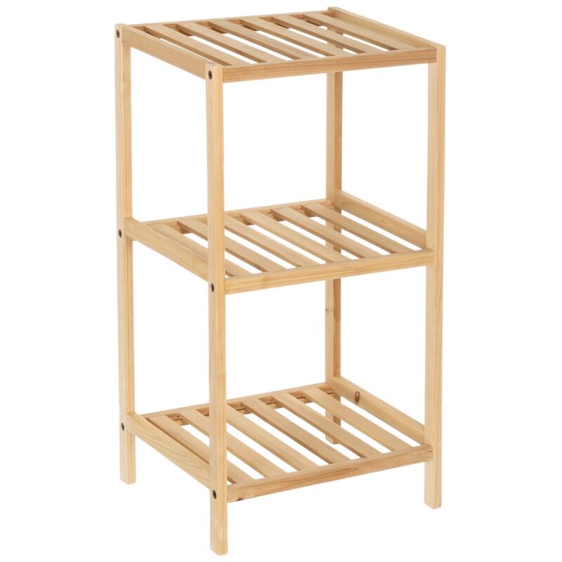 

Lolahome - Estantería con 3 baldas de madera marrón de 35x30x70 cm
