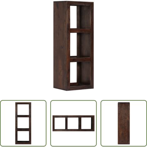 Estantería de acacia -  Armario consola de madera maciza de acacia 40x30x110 cm